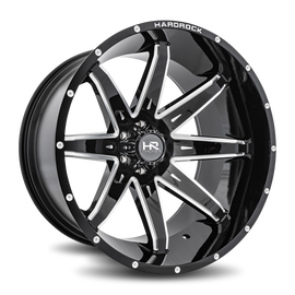Aluminum Wheels Painkiller XPosed 24x14 5x139.7 -76 87 Gloss Black Milled Hardrock Offroad