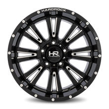 Load image into Gallery viewer, Aluminum Wheels Spine XPosed 20x10 6x135 -19 87.1 Gloss Black Milled Hardrock Offroad