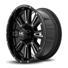 Load image into Gallery viewer, Aluminum Wheels Spine XPosed 20x9 6x135 0 87.1 Gloss Black Milled Hardrock Offroad