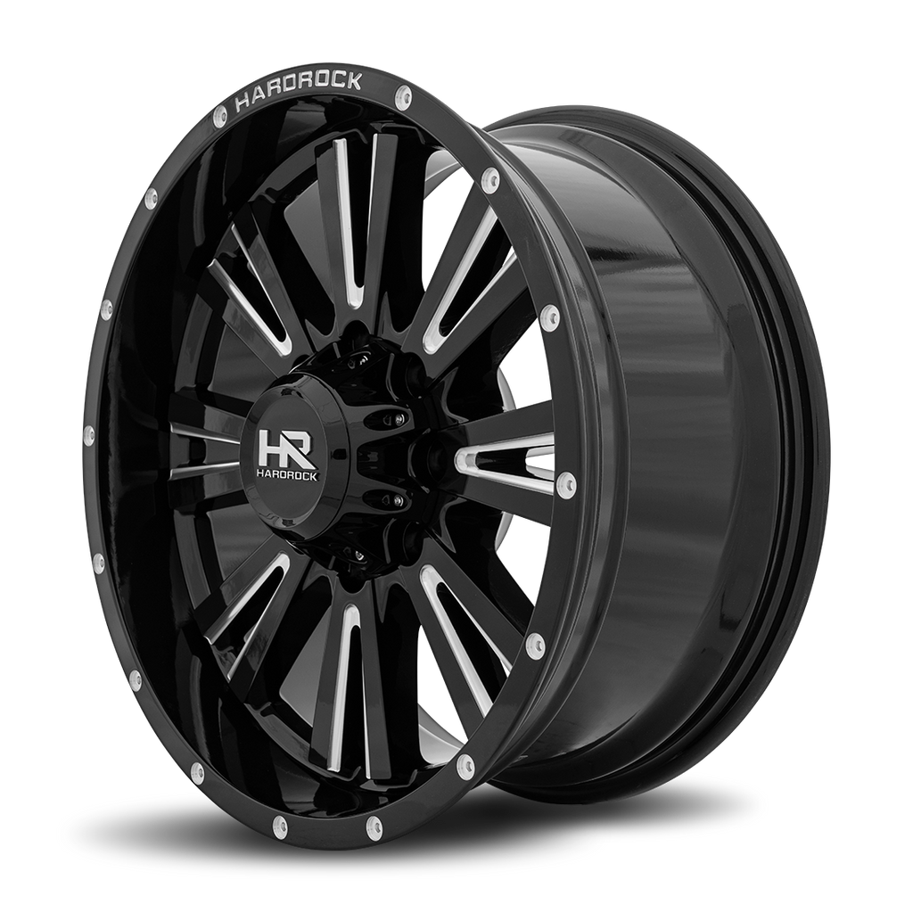 Jkhg Aluminum Wheels Spine XPosed 20x9 5x150 0 110.3 Gloss Black Milled Har ...