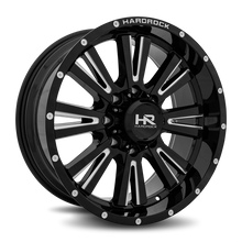 Load image into Gallery viewer, Aluminum Wheels Spine XPosed 20x9 5x127 0 78.1 Gloss Black Milled Hardrock Offroad