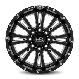 Aluminum Wheels Spine XPosed 20x9 8x180 0 124.3 Gloss Black Milled Hardrock Offroad