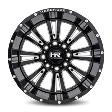 Load image into Gallery viewer, Aluminum Wheels Spine XPosed 22x12 5x127 -44 78.1 Gloss Black Milled Hardrock Offroad