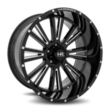Load image into Gallery viewer, Aluminum Wheels Spine XPosed 24x12 8x165.1 -44 125.2 Gloss Black Milled Hardrock Offroad