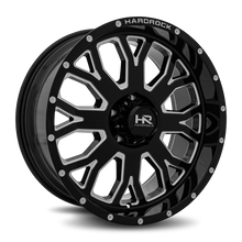 Load image into Gallery viewer, Aluminum Wheels Slammer XPosed 20x9 6x120 0 66.9 Gloss Black Milled Hardrock Offroad