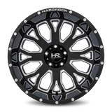 Aluminum Wheels Slammer XPosed 24x12 8x165.1 -44 125.2 Gloss Black Milled Hardrock Offroad