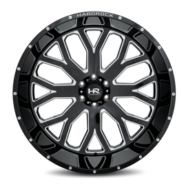 Aluminum Wheels Slammer Xposed 26x14 8x165.1 -76 125.2 Gloss Black Milled Hardrock Offroad