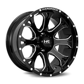 Aluminum Wheels BloodShot Xposed 20x10 6x135 -19 87.1 Gloss Black Milled Hardrock Offroad