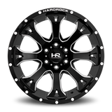 Aluminum Wheels BloodShot Xposed 20x10 5x150 -19 110.3 Gloss Black Milled Hardrock Offroad