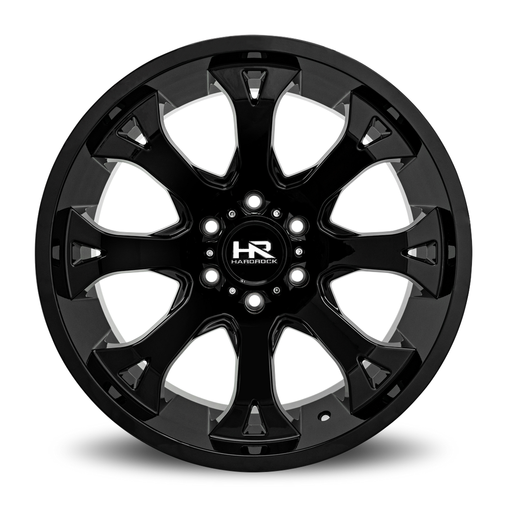 Aluminum Wheels Bloodshot Xposed 22x12 6x135 -51 87.1 Gloss Black Hardrock Offroad