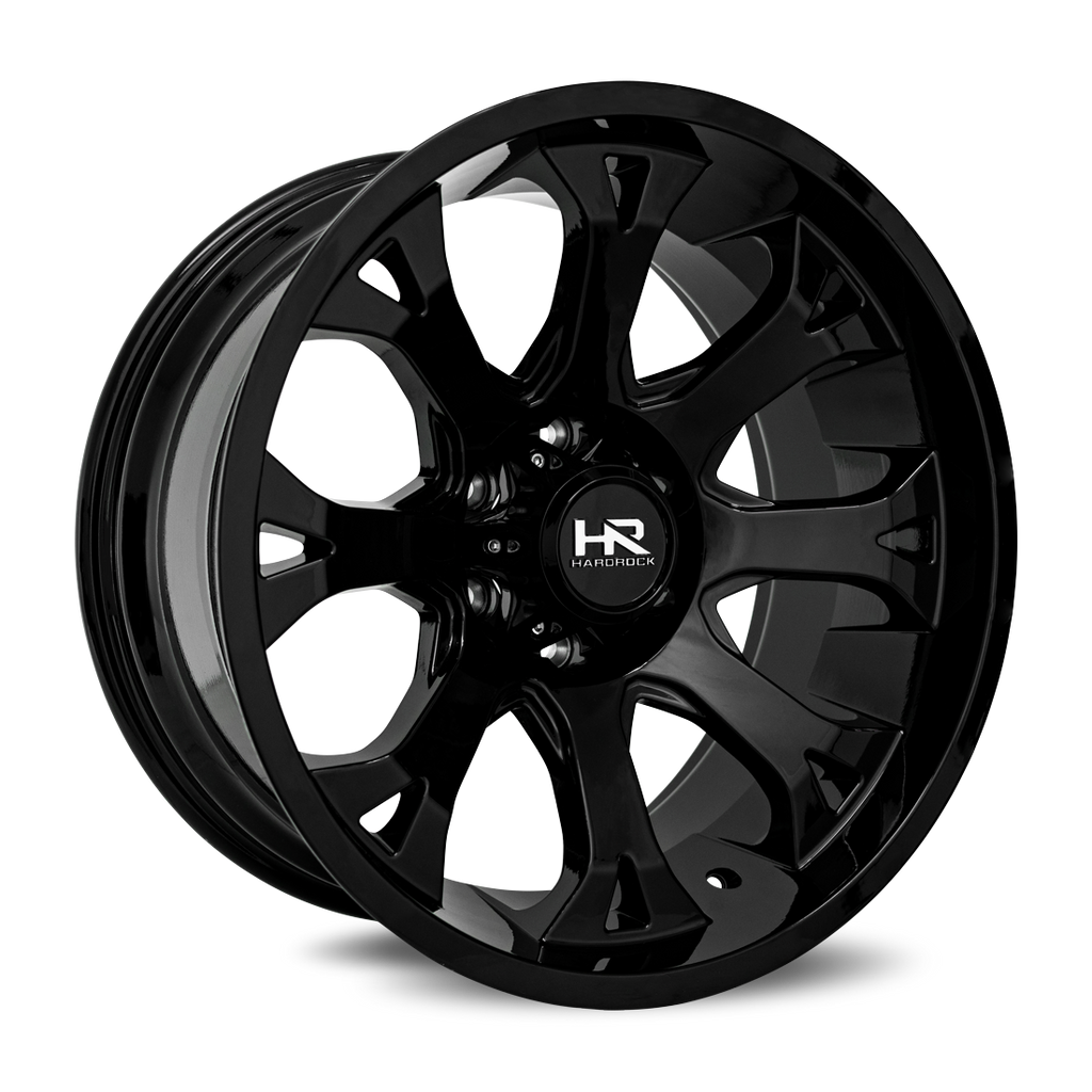 Aluminum Wheels BloodShot Xposed 22x12 8x180 -44 124.3 Gloss Black Hardrock Offroad