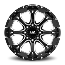 Load image into Gallery viewer, Aluminum Wheels BloodShot Xposed 22x12 5x139.7 -44 87 Gloss Black Milled Hardrock Offroad