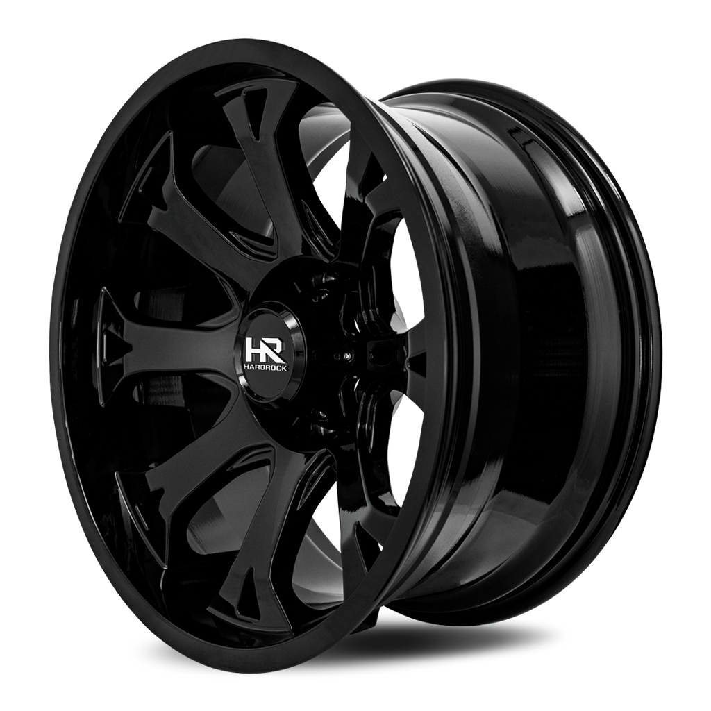 Aluminum Wheels BloodShot Xposed 24x14 8x180 -76 124.3 Gloss Black Hardrock Offroad