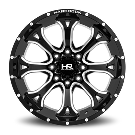Aluminum Wheels BloodShot Xposed 26x14 5x150 -76 110.3 Gloss Black Milled Hardrock Offroad