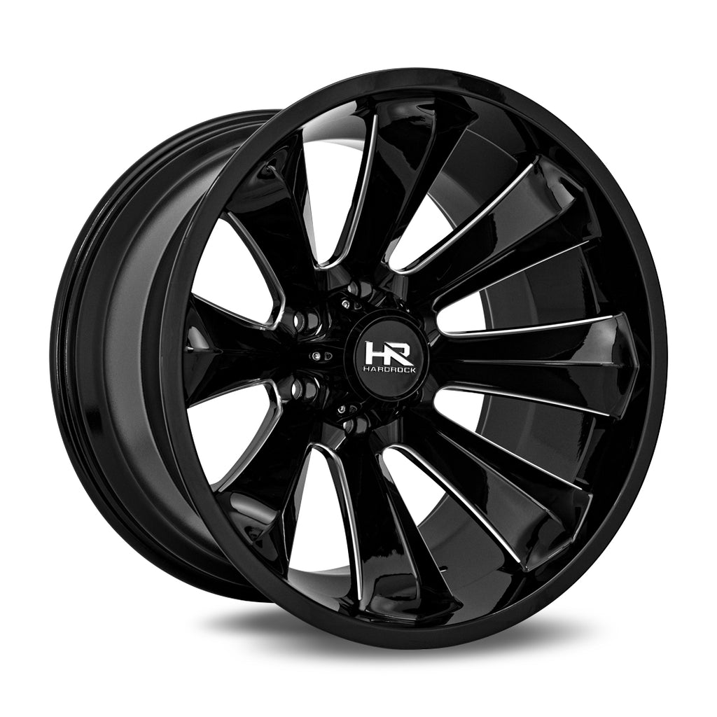 Aluminum Wheels Xplosive Xposed 20x10 6x139.7 -19 108 Gloss Black Milled Hardrock Offroad