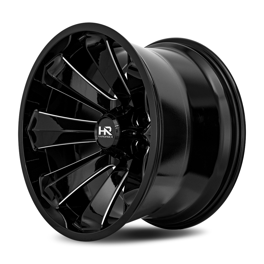 Aluminum Wheels Xplosive Xposed 20x12 5x150 -44 110.3 Gloss Black Milled Hardrock Offroad