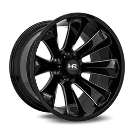 Aluminum Wheels Xplosive Xposed 24x12 8x180 -76 124.3 Gloss Black Milled Hardrock Offroad
