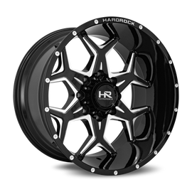 Aluminum Wheels Reckless Xposed 22x12 6x135 -51 87.1 Gloss Black Milled Hardrock Offroad