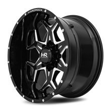 Load image into Gallery viewer, Aluminum Wheels Reckless Xposed 22x12 5x150 -51 110.3 Gloss Black Milled Hardrock Offroad