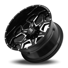 Load image into Gallery viewer, Aluminum Wheels Reckless Xposed 22x12 5x150 -51 110.3 Gloss Black Milled Hardrock Offroad