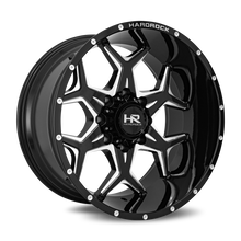 Load image into Gallery viewer, Aluminum Wheels Reckless Xposed 22x12 5x127 -51 78.1 Gloss Black Milled Hardrock Offroad