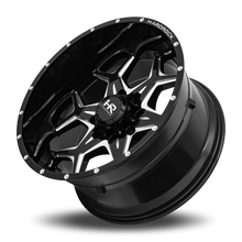Load image into Gallery viewer, Aluminum Wheels Reckless Xposed 22x12 8x165.1 -51 125.2 Gloss Black Milled Hardrock Offroad