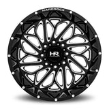 Aluminum Wheels BlackTop Xposed 20x10 6x135 -19 87.1 Gloss Black Milled Hardrock Offroad