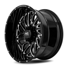 Load image into Gallery viewer, Aluminum Wheels BlackTop Xposed 22x12 6x135 -51 87.1 Gloss Black Milled Hardrock Offroad