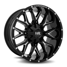 Aluminum Wheels Affliction 20x9 Blank 18 108 Gloss Black Milled Hardrock Offroad