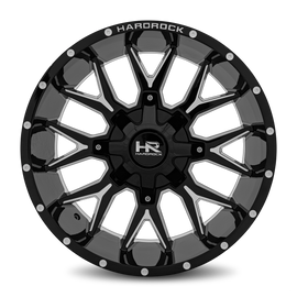 Aluminum Wheels Affliction 20x9 6x120/139.7 0 78.1 Gloss Black Milled Hardrock Offroad