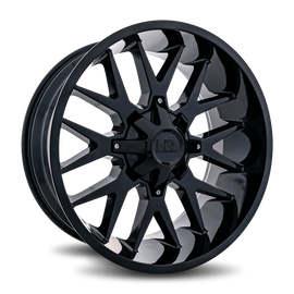 Aluminum Wheels Affliction 22x10 Blank -19 87 Gloss Black Hardrock Offroad