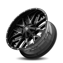 Load image into Gallery viewer, Aluminum Wheels Affliction 22x10 6x135/139.7 -19 108 Gloss Black Milled Hardrock Offroad