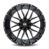 Aluminum Wheels Affliction 24x14 Blank -76 87 Gloss Black Milled Hardrock Offroad