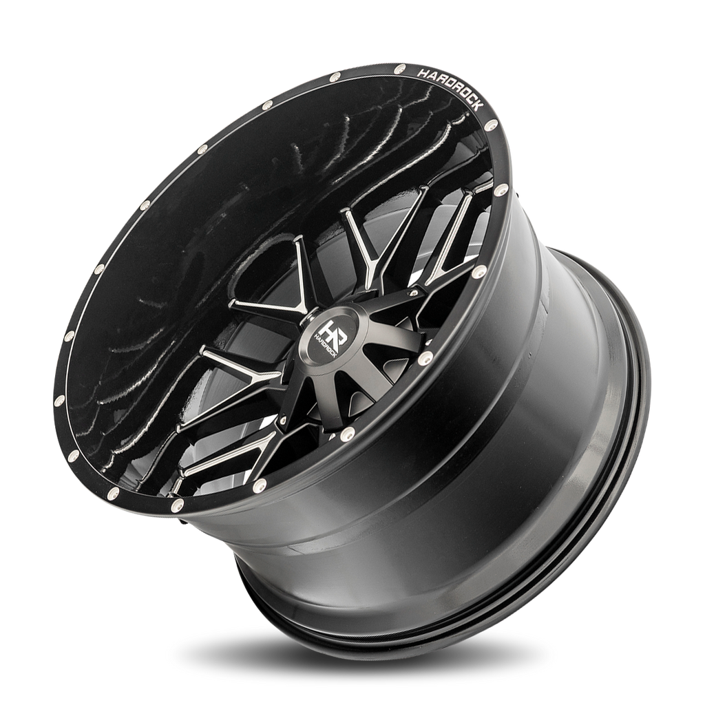 Aluminum Wheels Affliction 24x14 6x135/139.7 -76 108 Gloss Black Milled Hardrock Offroad