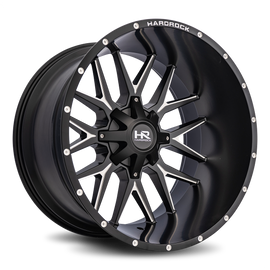 Aluminum Wheels Affliction 24x14 5x150/139.7 -76 110.3 Satin Black Milled Hardrock Offroad