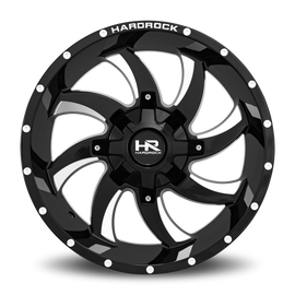 Aluminum Wheels Devious 20x10 6x135/139.7 -19 108 Gloss Black Milled Hardrock Offroad