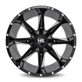 Aluminum Wheels Hardcore 20x12 8x165.1 -44 125.2 Gloss Black Milled Hardrock Offroad
