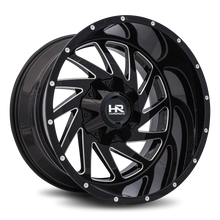 Load image into Gallery viewer, Aluminum Wheels Crusher 20x12 6x135/139.7 -44 108 Gloss Black Milled Hardrock Offroad