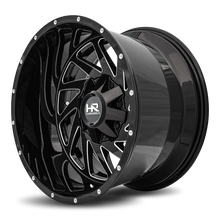 Load image into Gallery viewer, Aluminum Wheels Crusher 20x12 5x127/139.7 -44 87 Gloss Black Milled Hardrock Offroad