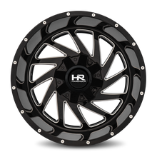 Load image into Gallery viewer, Aluminum Wheels Crusher 20x12 5x150/139.7 -44 110.3 Gloss Black Milled Hardrock Offroad