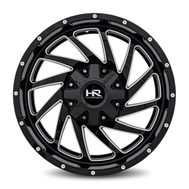 Aluminum Wheels Crusher 20x9 6x120/139.7 0 78.1 Gloss Black Milled Hardrock Offroad