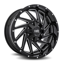 Load image into Gallery viewer, Aluminum Wheels Crusher 20x9 6x120/139.7 0 78.1 Gloss Black Milled Hardrock Offroad