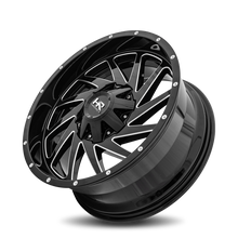 Load image into Gallery viewer, Aluminum Wheels Crusher 20x9 6x120/139.7 0 78.1 Gloss Black Milled Hardrock Offroad