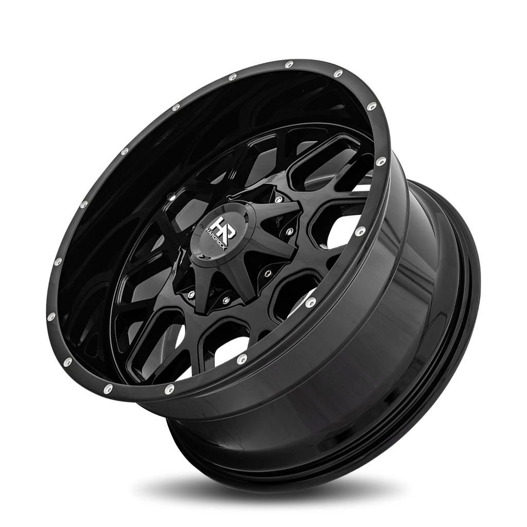 Aluminum Wheels Gunner 20x10 5x150/139.7 -19 110.3 Gloss Black Hardrock Offroad