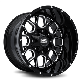Aluminum Wheels Gunner 20x12 8x170 -44 125.2 Gloss Black Milled Hardrock Offroad