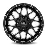 Aluminum Wheels Gunner 20x9 5x127/139.7 0 87 Gloss Black Milled Hardrock Offroad