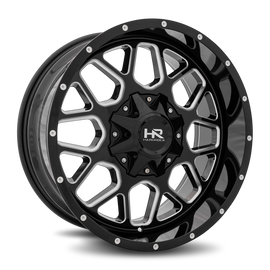 Aluminum Wheels Gunner 20x9 5x127/139.7 0 87 Gloss Black Milled Hardrock Offroad