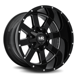 Aluminum Wheels Tank 20x12 8x180 -44 124.3 Gloss Black Milled Hardrock Offroad