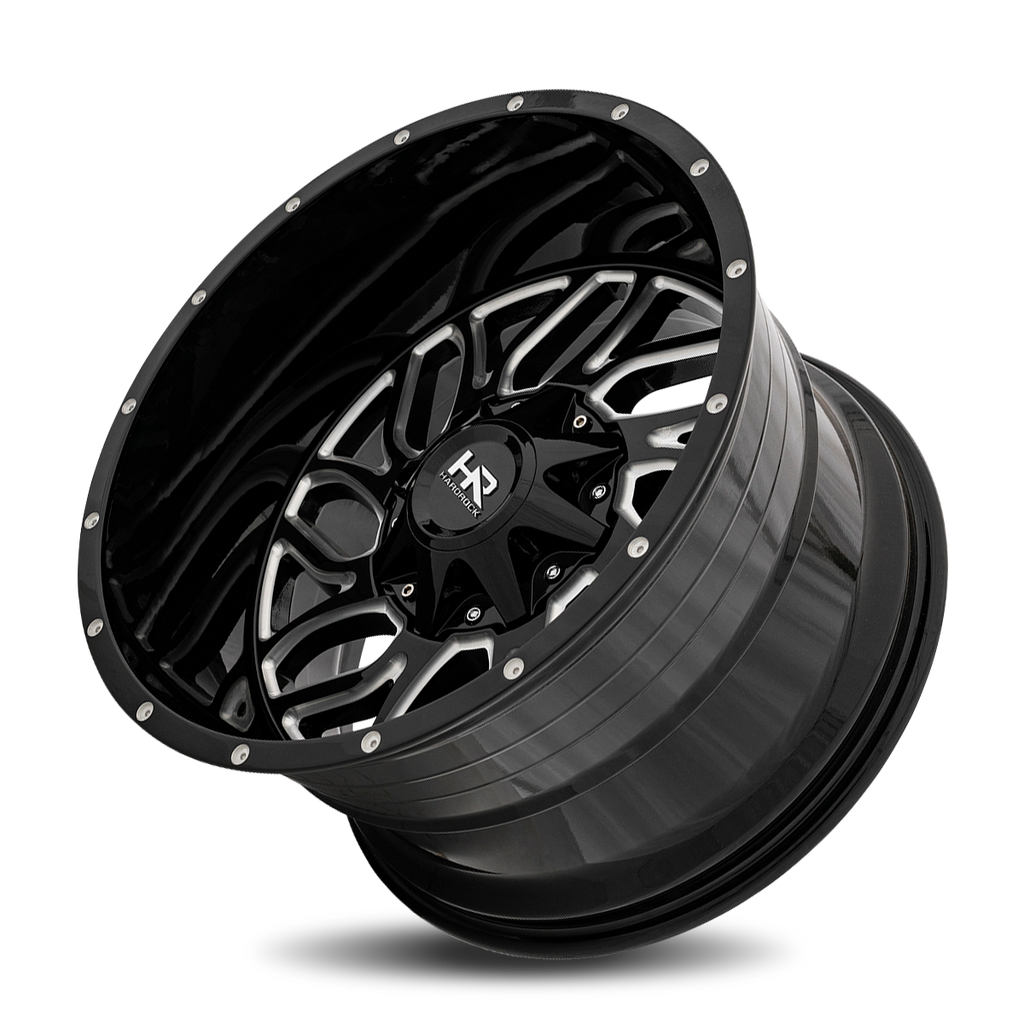 Aluminum Wheels Destroyer 20x12 5x127/139.7 -51 87 Gloss Black Milled Hardrock Offroad