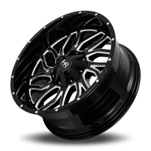 Load image into Gallery viewer, Aluminum Wheels Destroyer 22x10 8x165.1 -25 125.2 Gloss Black Milled Hardrock Offroad